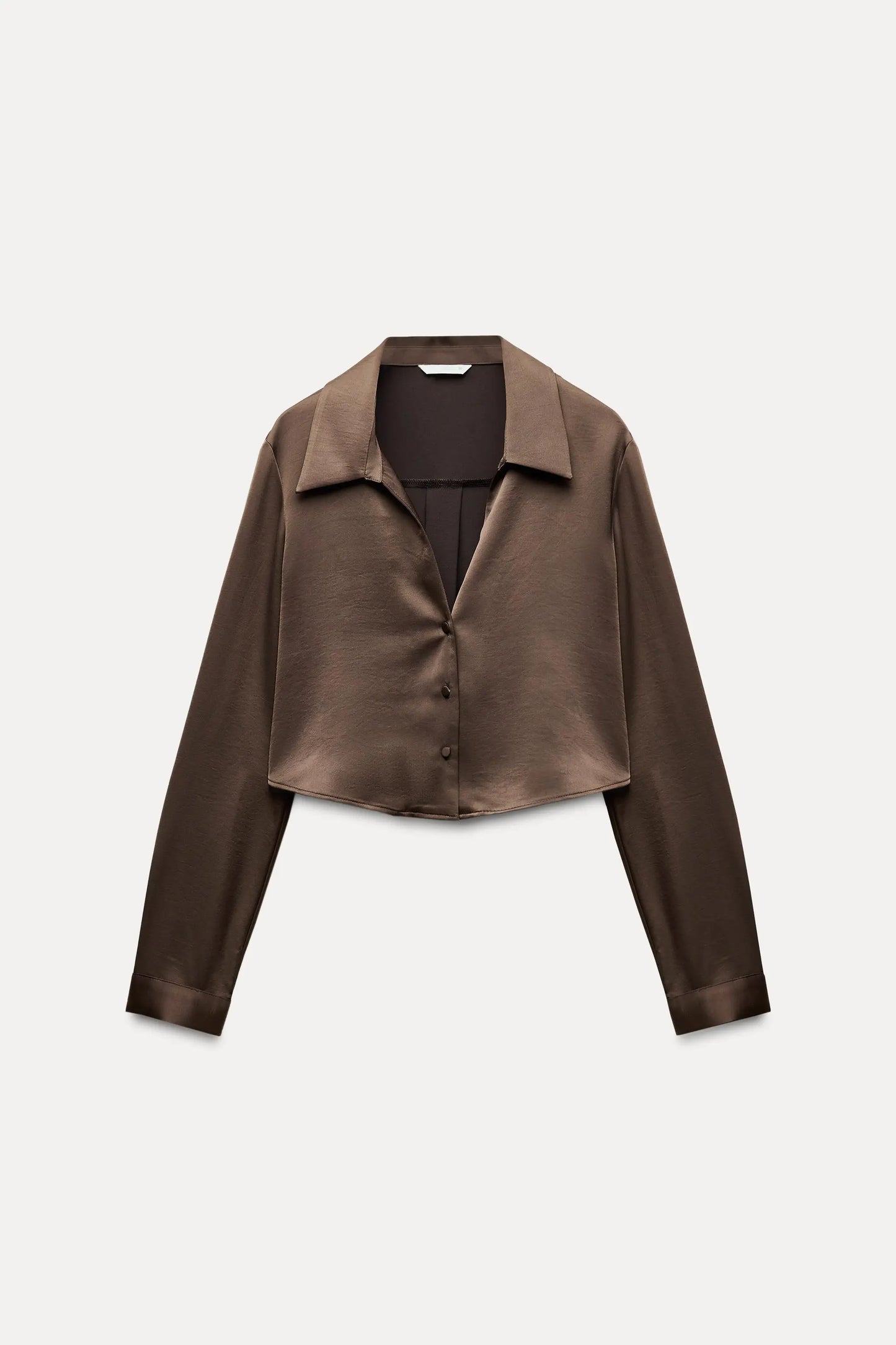 Satin Crop Shirt