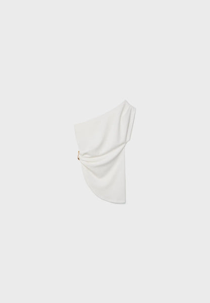 Asymmetric draped top