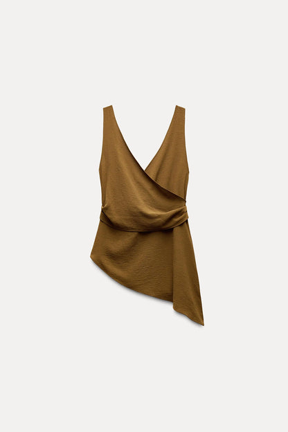 Asymmetric Top With Tie Detail