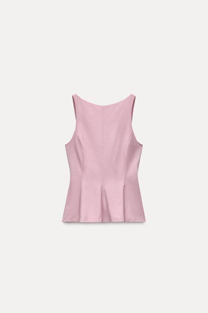 Peplum Tie Top