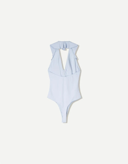 Strappy draped bodysuit