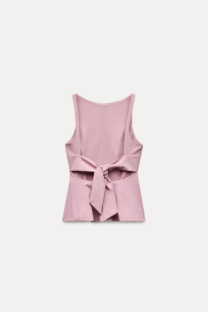 Peplum Tie Top