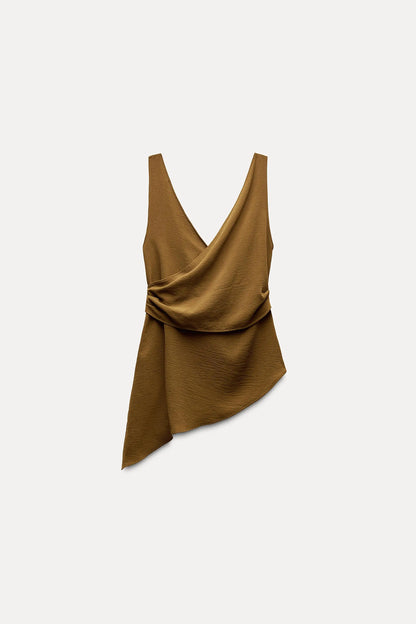 Asymmetric Top With Tie Detail