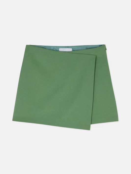 Asymmetric Wrap Skort