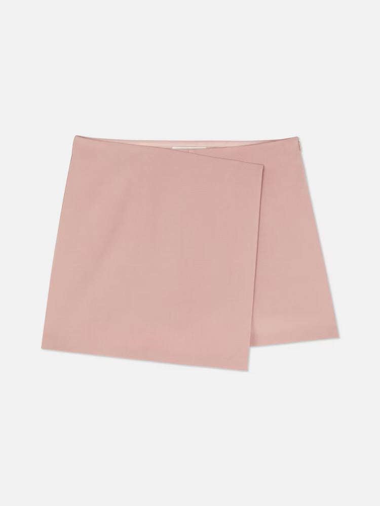 Asymmetric Wrap Skort