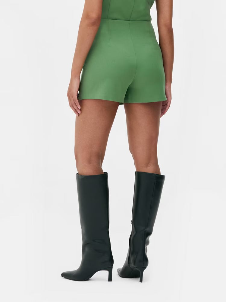 Asymmetric Wrap Skort