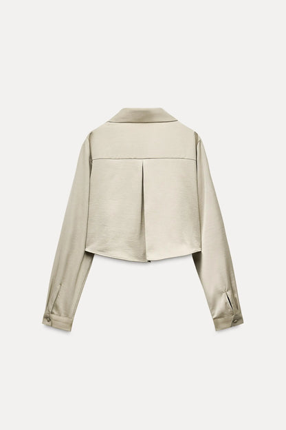 Satin Crop Shirt