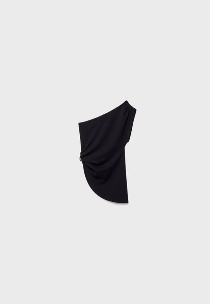 Asymmetric draped top